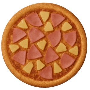 Pizza jamón y piña