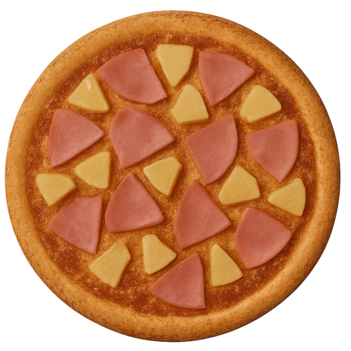 Pizza jamón y piña